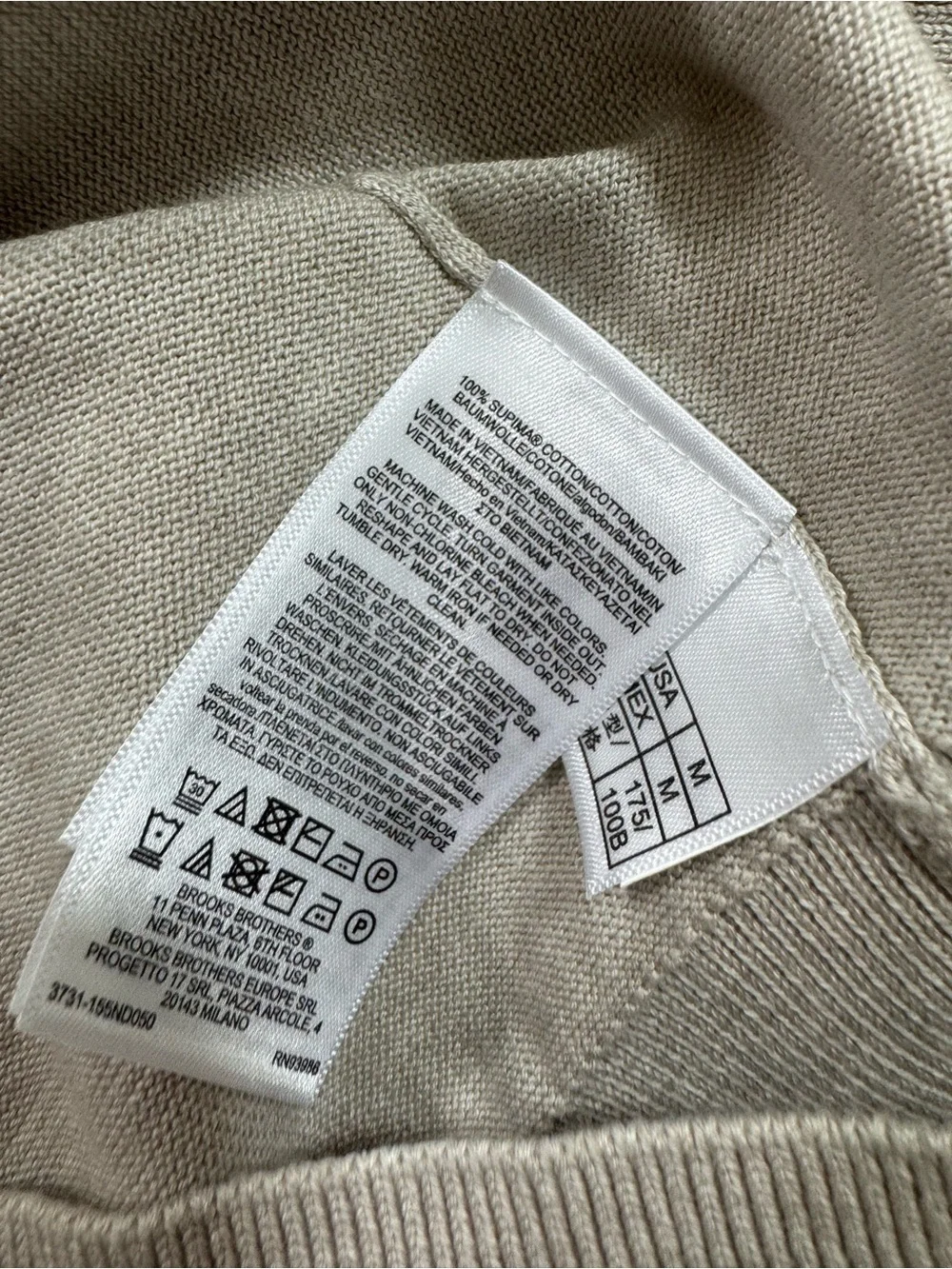 New Brooks Brothers Supima Cotton Quarter Zip Sweater Ivory